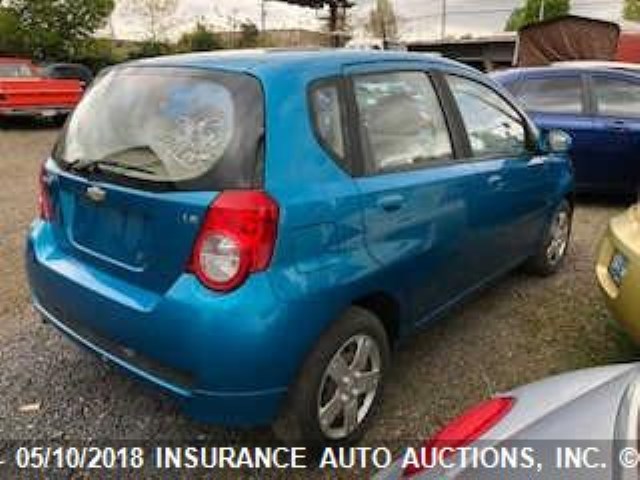 KL1TD66E89B334308 - 2009 CHEVROLET AVEO LS/LT BLUE photo 4