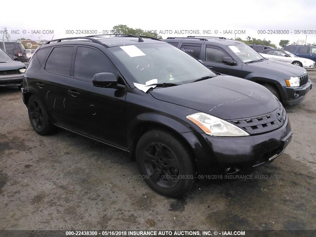 JN8AZ08W75W433150 - 2005 NISSAN MURANO SL/SE/S BLACK photo 1