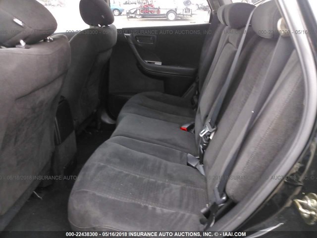 JN8AZ08W75W433150 - 2005 NISSAN MURANO SL/SE/S BLACK photo 8