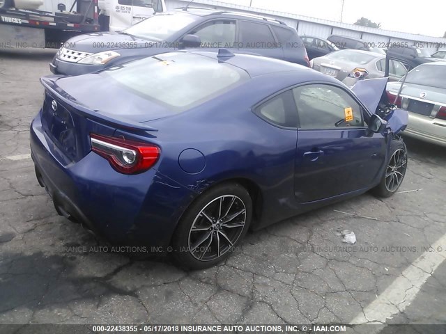 JF1ZNAA10H8704157 - 2017 TOYOTA 86 SPECIAL EDITION BLUE photo 4