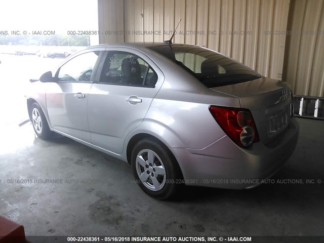 1G1JA5SHXD4150061 - 2013 CHEVROLET SONIC LS 银色 照片 3