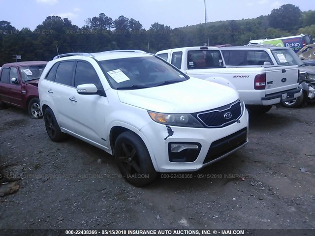 5XYKWDA21BG121700 - 2011 KIA SORENTO SX WHITE photo 1