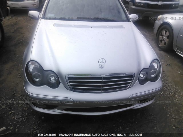 WDBRF52H26E021741 - 2006 MERCEDES-BENZ C GENERATION 2006 230 SILVER photo 6