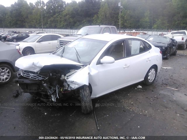 KMHDU4AD0AU838209 - 2010 HYUNDAI ELANTRA BLUE/GLS/SE WHITE photo 2