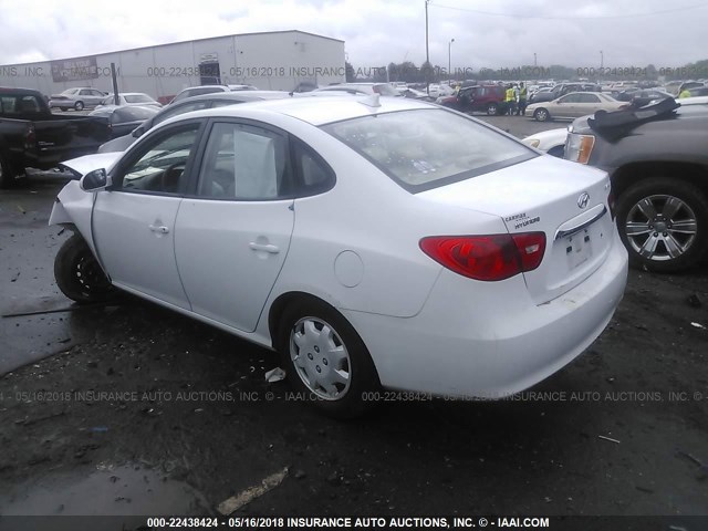 KMHDU4AD0AU838209 - 2010 HYUNDAI ELANTRA BLUE/GLS/SE WHITE photo 3