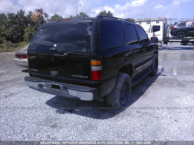 1GNEC13V15R249105 - 2005 CHEVROLET TAHOE C1500 BLACK photo 4