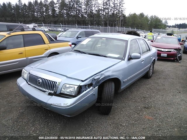 2MEFM74VX6X609912 - 2006 MERCURY GRAND MARQUIS GS BLUE photo 2