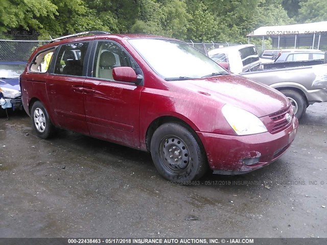 KNDMB233396311655 - 2009 KIA SEDONA EX/LX RED photo 1