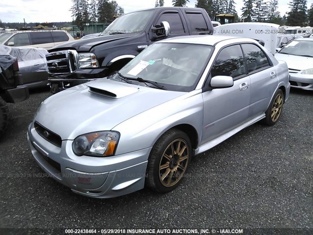 JF1GD70625L514038 - 2005 SUBARU IMPREZA WRX STI SILVER photo 2