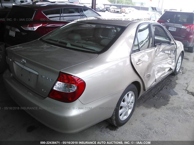4T1BF32K54U076315 - 2004 TOYOTA CAMRY LE/XLE/SE ოქროსფერი ფოტო 4