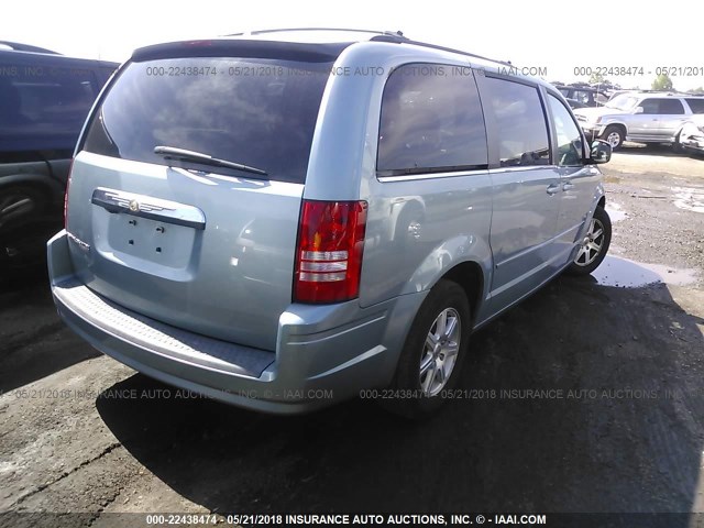2A8HR54P38R815509 - 2008 CHRYSLER TOWN & COUNTRY TOURING BLUE photo 4