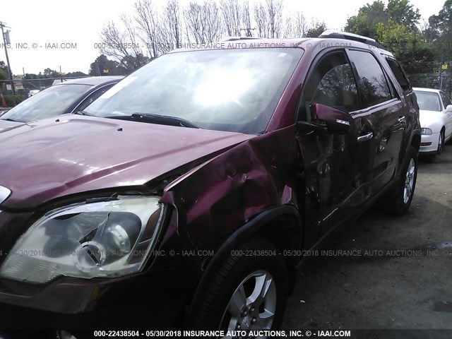 1GKER23768J244245 - 2008 GMC ACADIA SLT-1 RED photo 6