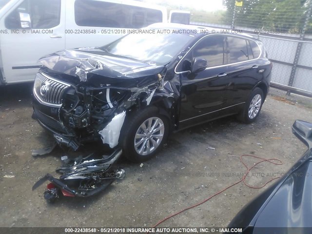 LRBFXBSA8HD048453 - 2017 BUICK ENVISION ESSENCE Սև լուսանկար 2