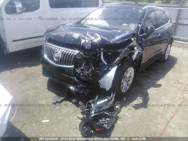 LRBFXBSA8HD048453 - 2017 BUICK ENVISION ESSENCE Սև լուսանկար 6