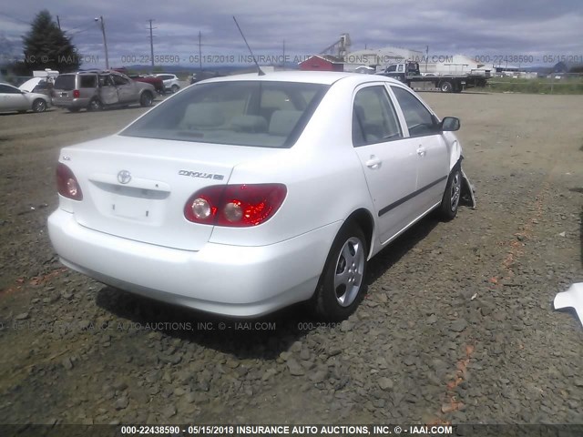 JTDBR32E252061760 - 2005 TOYOTA COROLLA CE/LE WHITE photo 4