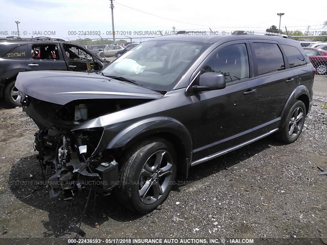 3C4PDCGG2FT511535 - 2015 DODGE JOURNEY CROSSROAD GRAY photo 2