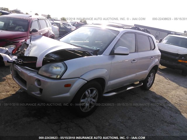 KM8JN72D16U297999 - 2006 HYUNDAI TUCSON GLS/LIMITED SILVER photo 2