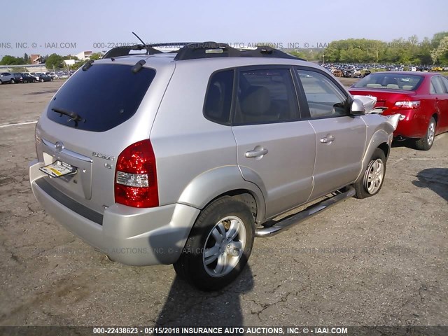 KM8JN72D16U297999 - 2006 HYUNDAI TUCSON GLS/LIMITED SILVER photo 4