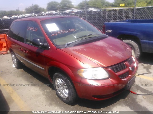 1B4GP45362B709380 - 2002 DODGE CARAVAN SPORT RED photo 1