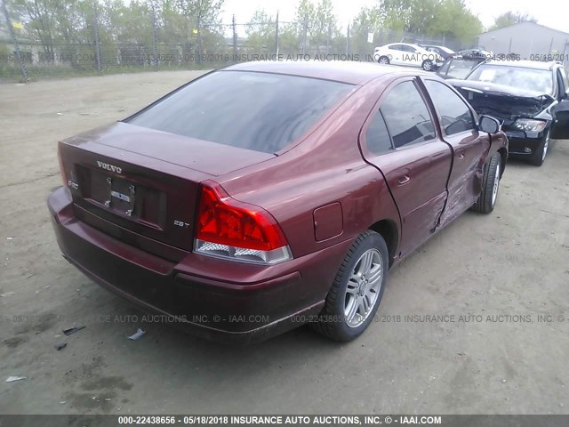 YV1RS592182698714 - 2008 VOLVO S60 2.5T RED photo 4