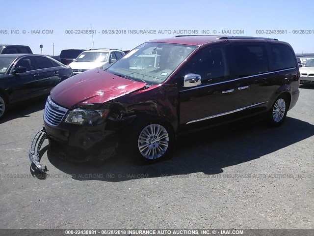2C4RC1JG1GR112354 - 2016 CHRYSLER TOWN & COUNTRY LIMITED RED photo 2