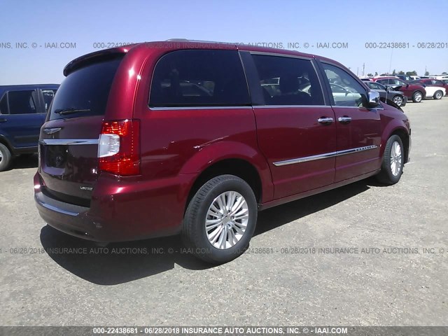 2C4RC1JG1GR112354 - 2016 CHRYSLER TOWN & COUNTRY LIMITED RED photo 4