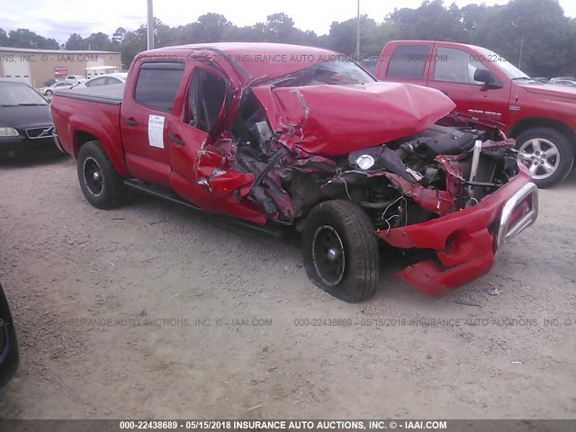 5TELU42N86Z240987 - 2006 TOYOTA TACOMA DOUBLE CAB RED photo 1