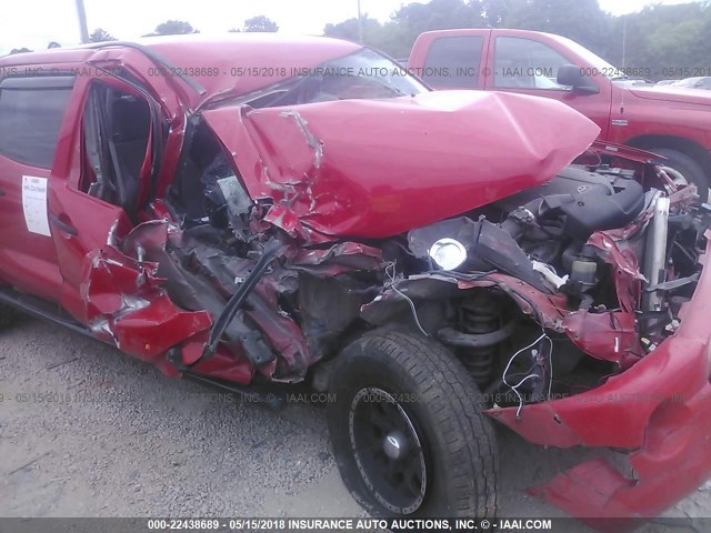 5TELU42N86Z240987 - 2006 TOYOTA TACOMA DOUBLE CAB წითელი ფოტო 6