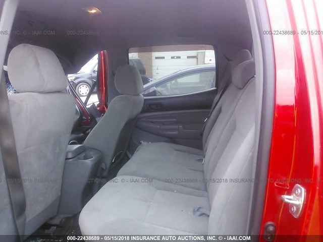 5TELU42N86Z240987 - 2006 TOYOTA TACOMA DOUBLE CAB წითელი ფოტო 8