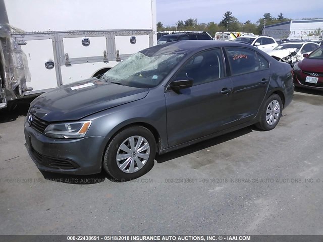 3VW2K7AJ3BM367085 - 2011 VOLKSWAGEN JETTA S GRAY photo 2