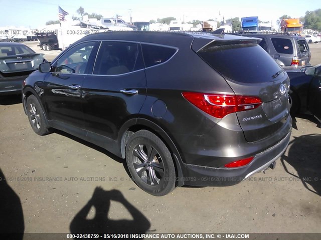 5XYZUDLB5DG106931 - 2013 HYUNDAI SANTA FE SPORT  GRAY photo 3