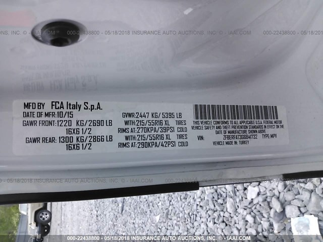 ZFBERFAT3G6B41732 - 2016 RAM PROMASTER CITY  白色 照片 9