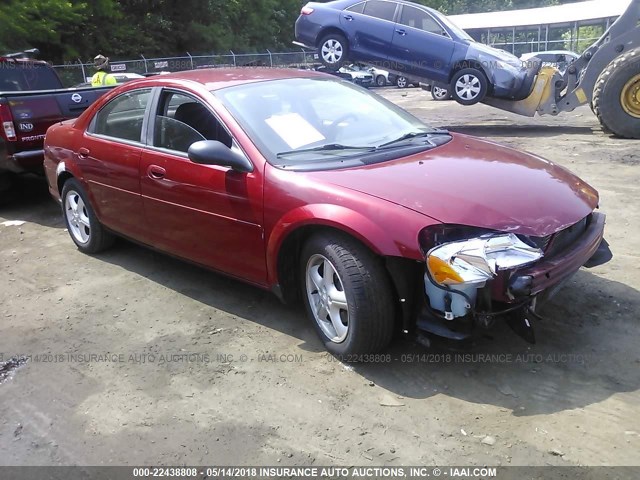 1B3EL46X25N672033 - 2005 DODGE STRATUS SXT RED photo 1