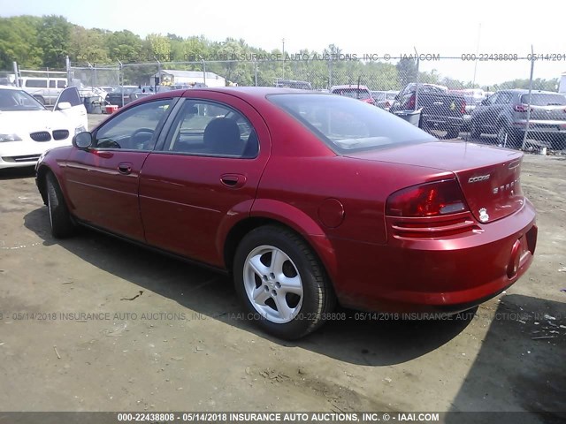 1B3EL46X25N672033 - 2005 DODGE STRATUS SXT RED photo 3