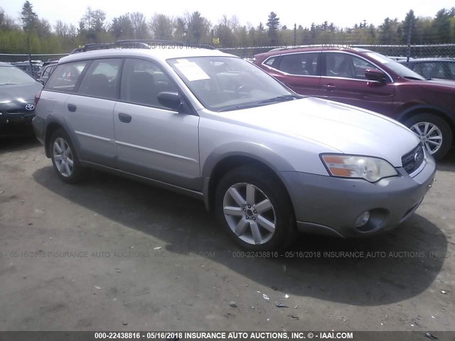 4S4BP61C067340616 - 2006 SUBARU LEGACY OUTBACK 2.5I SILVER photo 1