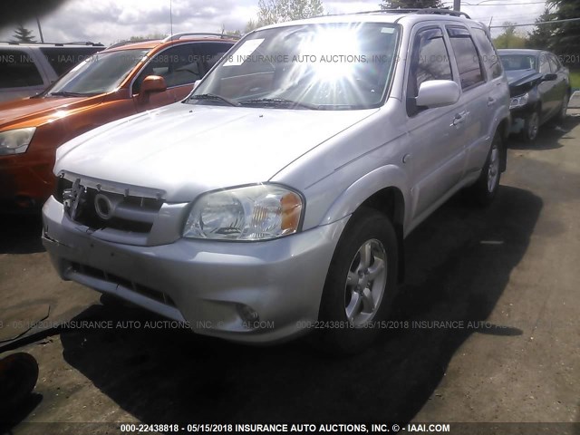 4F2YZ96115KM54184 - 2005 MAZDA TRIBUTE S SILVER photo 2