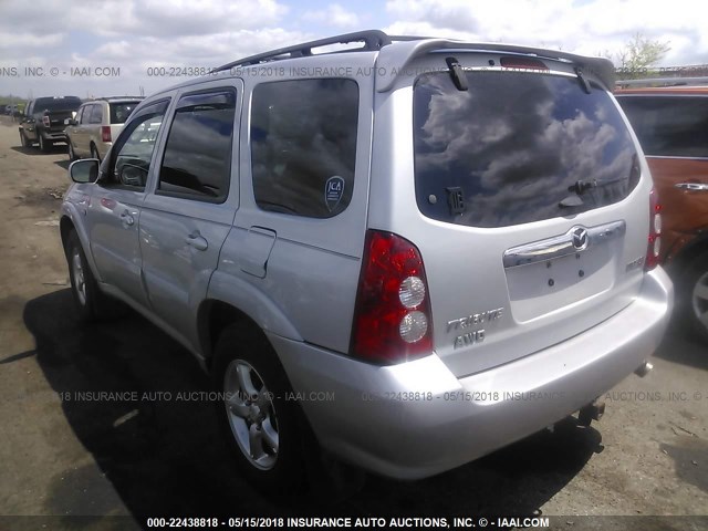 4F2YZ96115KM54184 - 2005 MAZDA TRIBUTE S SILVER photo 3