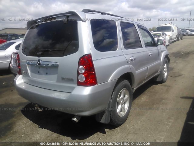 4F2YZ96115KM54184 - 2005 MAZDA TRIBUTE S SILVER photo 4