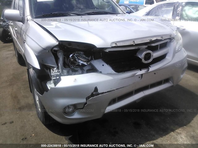 4F2YZ96115KM54184 - 2005 MAZDA TRIBUTE S SILVER photo 6