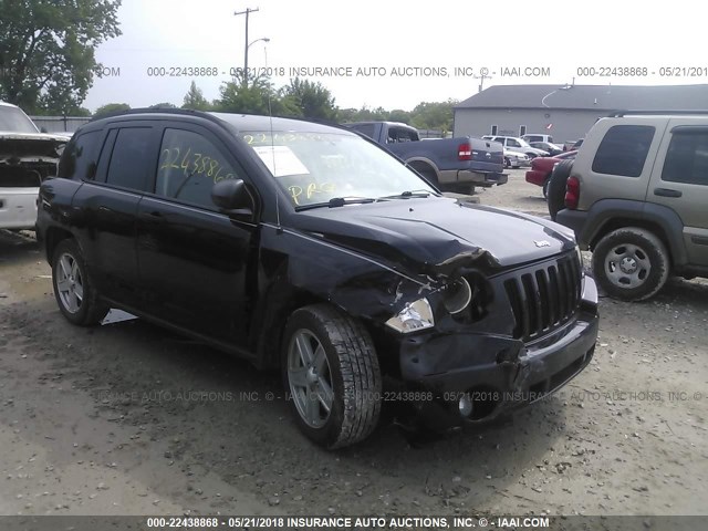 1J8FF47W97D584260 - 2007 JEEP COMPASS BLACK photo 1