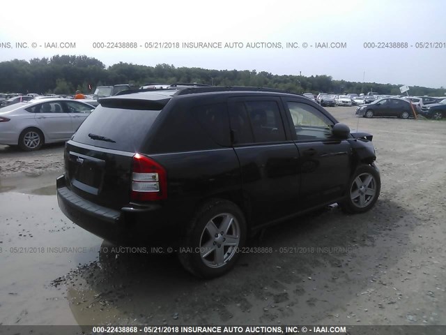 1J8FF47W97D584260 - 2007 JEEP COMPASS BLACK photo 4