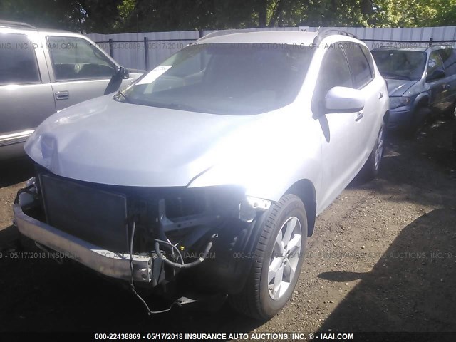 JN8AZ18W49W117488 - 2009 NISSAN MURANO S/SL/LE SILVER photo 2