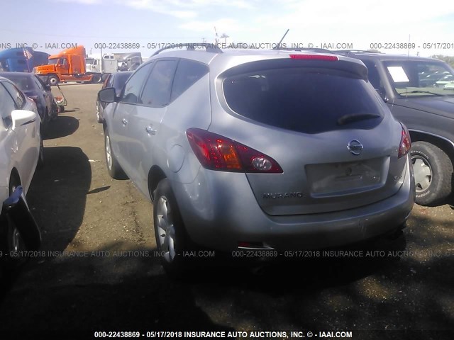 JN8AZ18W49W117488 - 2009 NISSAN MURANO S/SL/LE SILVER photo 3