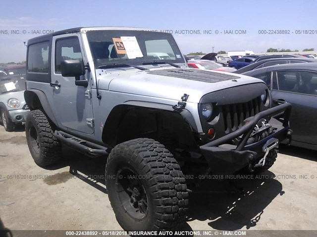 1C4AJWAG8CL129624 - 2012 JEEP WRANGLER SPORT SILVER photo 1