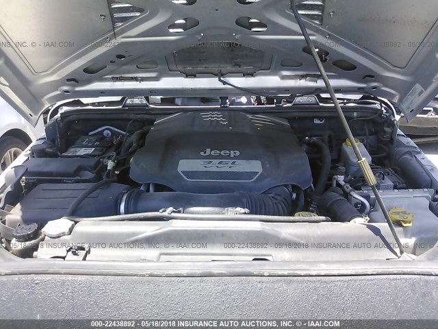 1C4AJWAG8CL129624 - 2012 JEEP WRANGLER SPORT SILVER photo 10