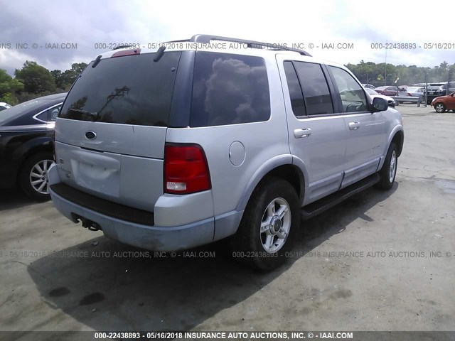 1FMZU73E92UB01637 - 2002 FORD EXPLORER XLT SILVER photo 4