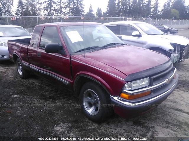 1GCCS19W328200055 - 2002 CHEVROLET S TRUCK S10 MAROON photo 1