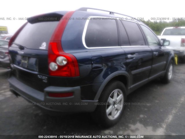 YV1CZ59HX41066378 - 2004 VOLVO XC90 BLUE photo 4