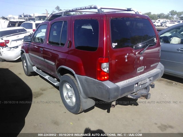 5N1ED28Y51C557613 - 2001 NISSAN XTERRA XE/SE RED photo 3