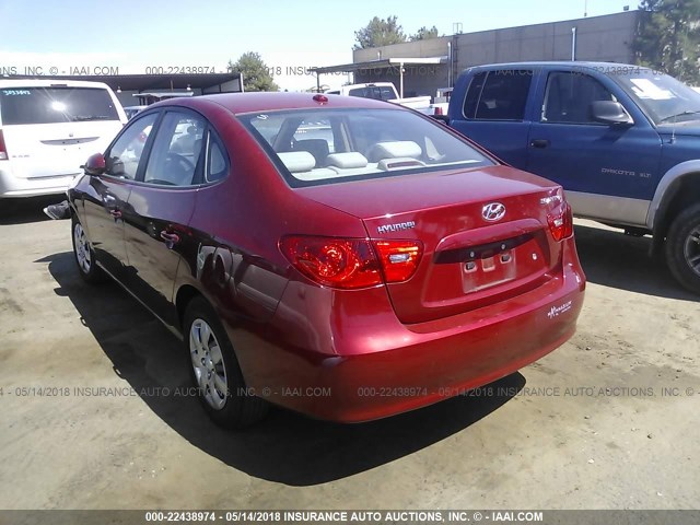 KMHDU46D08U292059 - 2008 HYUNDAI ELANTRA GLS/SE/LIMITED RED photo 3